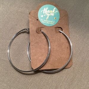 Silver-Tone Hoops